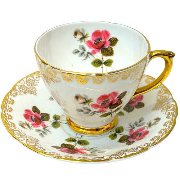 Vintage H&M Sutherland Footed Cup and Saucer - Picture 1 of 6